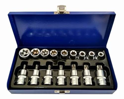 Jogo Soquete Torx Enc. 1/2 Macho / Femea E-10 A E24  / T30 A T70 - Profield