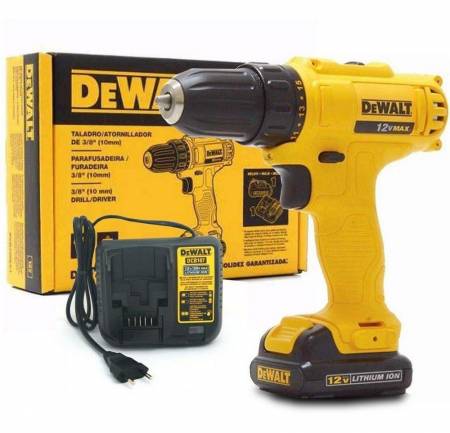 Parafusadeira Furadeira 3/8´´ 12v C/ 1 Bat. - Bivolt - Dewalt