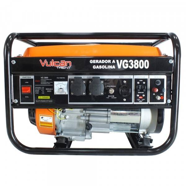 Gerador Gasolina 4t 208cc 7hp 3kva 3000watts Bivolt Vg3800 - Vulcan