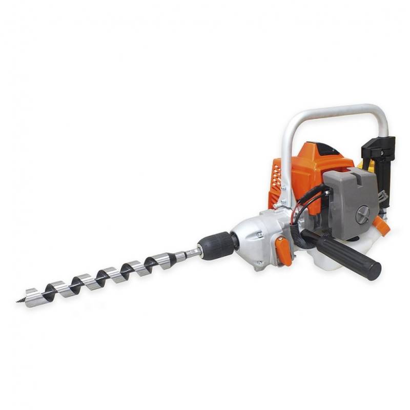 Furadeira Gasolina 2t 25,4cc Reversivel Com Broca E Mandril